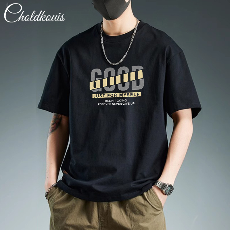 Heavy-duty pure cotton short-sleeved T-shirt for men's summer wear, American high street loose ins trendy brand men's T-shirt top Application Scenario