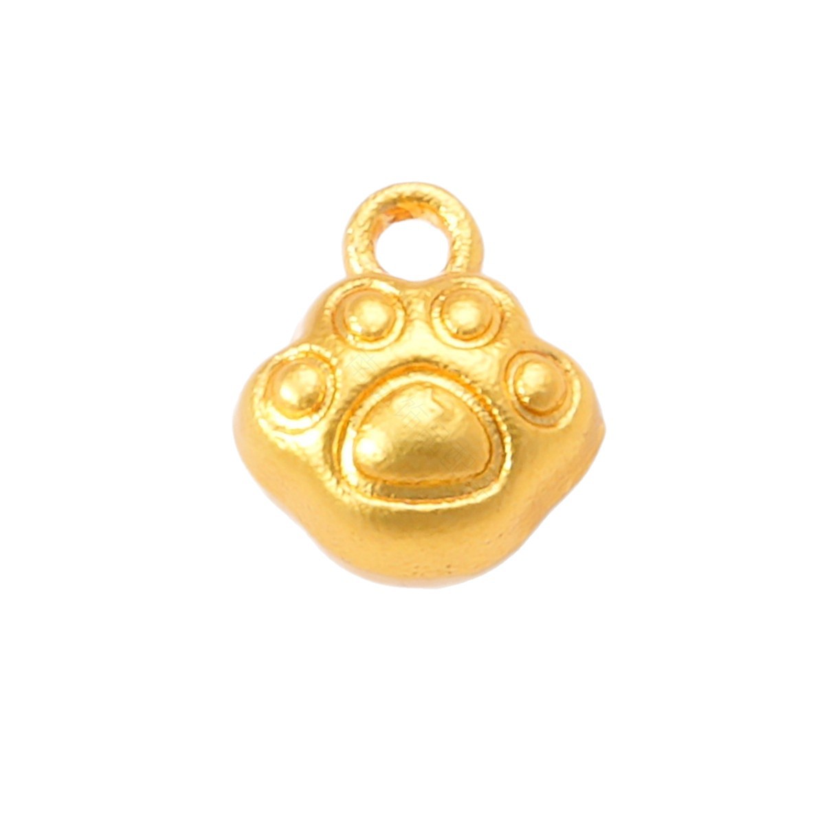 Gold high-color-retaining cat paw and bear paw pendant necklace buckle, cute bracelet, multi-loop pendant DIY accessory, handcrafted jewelry Item Picture