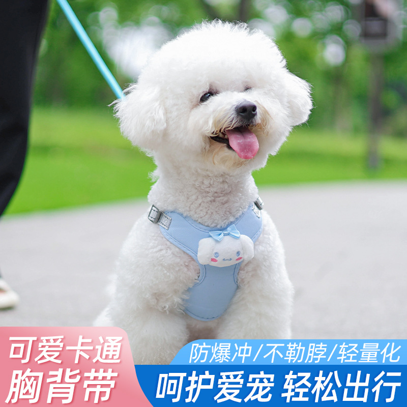 Rongka Pet Cross-border New pet chest and back with vest style doll dog leash breathable chest and back pet chest and back Specification image