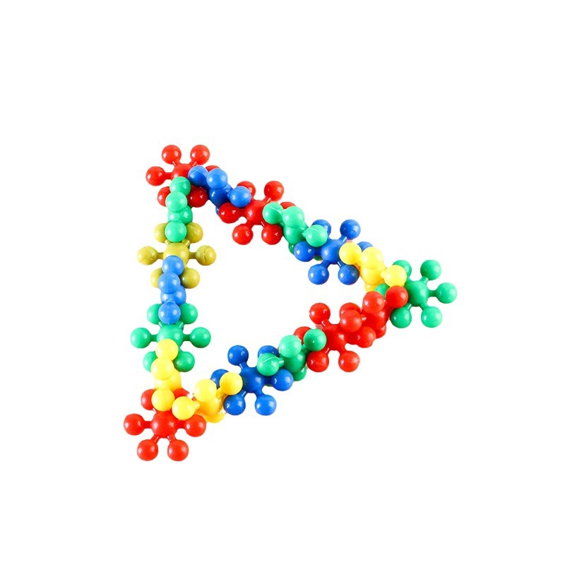 梅花积木3D旋转雪花片立体拼插塑料拼装3-6岁幼儿园小孩益智玩具白底实物图