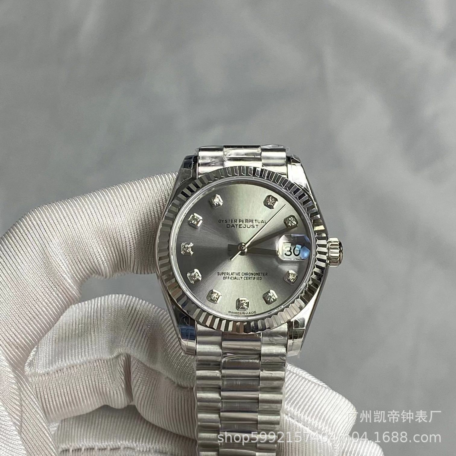 EW31 log tipo verde oliva automático reloj mecánico para mujeres C fábrica details Picture