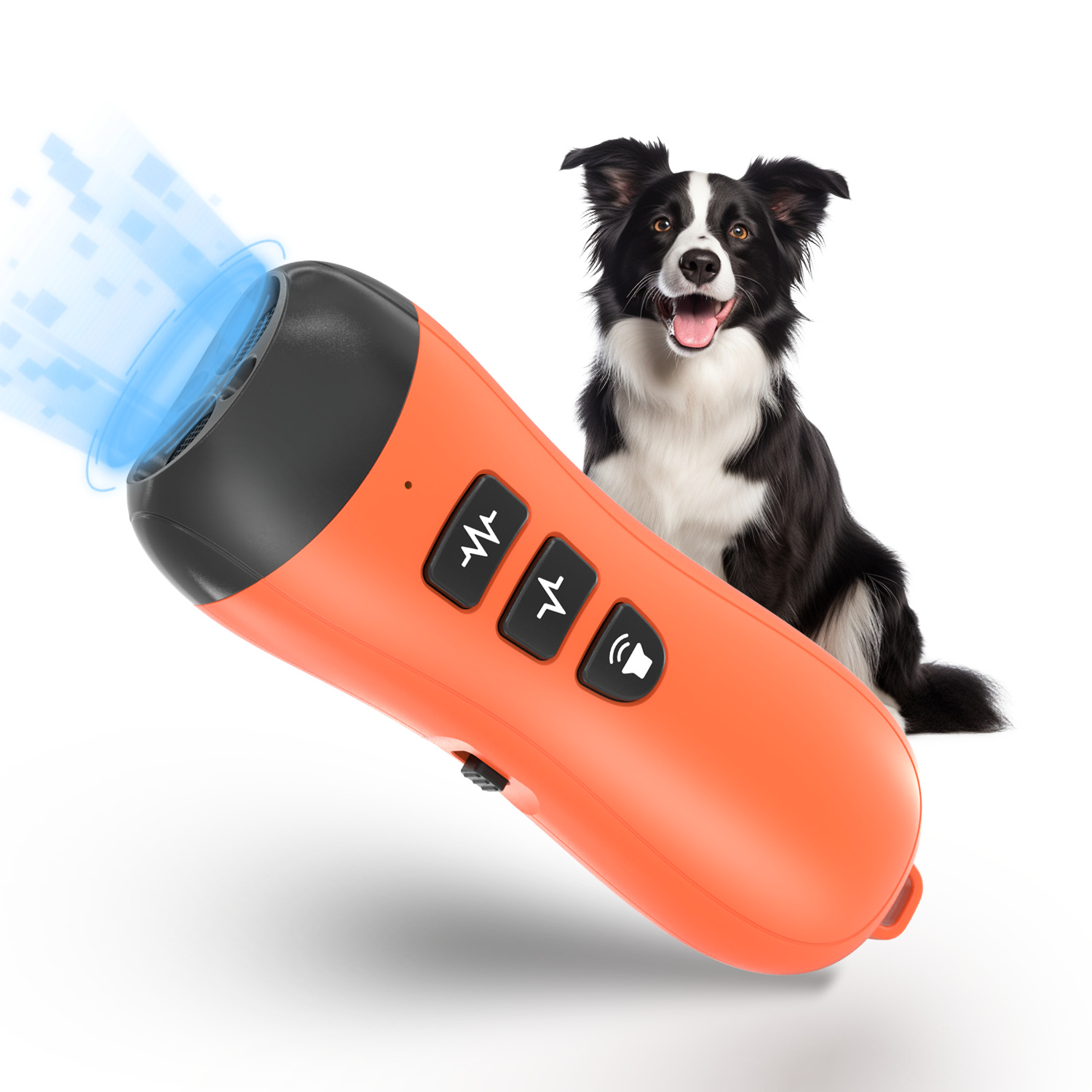 New cross-border high-power dog trainer, handheld double-head dog barking stop, outdoor portable ultrasonic barking stop Item Picture