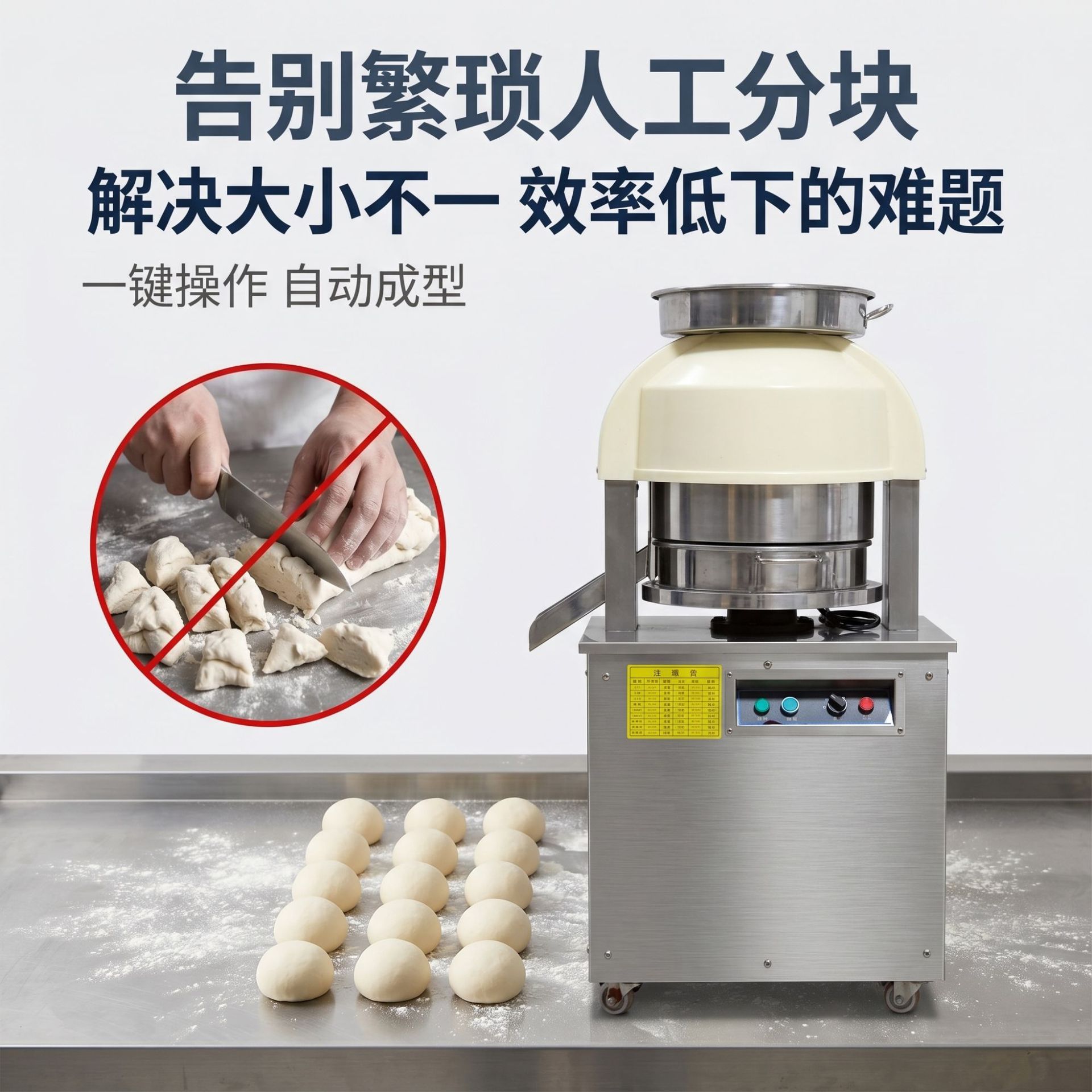 Multi-functional dough block machine, 36-head automatic cutting machine, high-efficiency and labor-saving dough kneading machine specially designed for bakeries and steamed bun shops details Picture