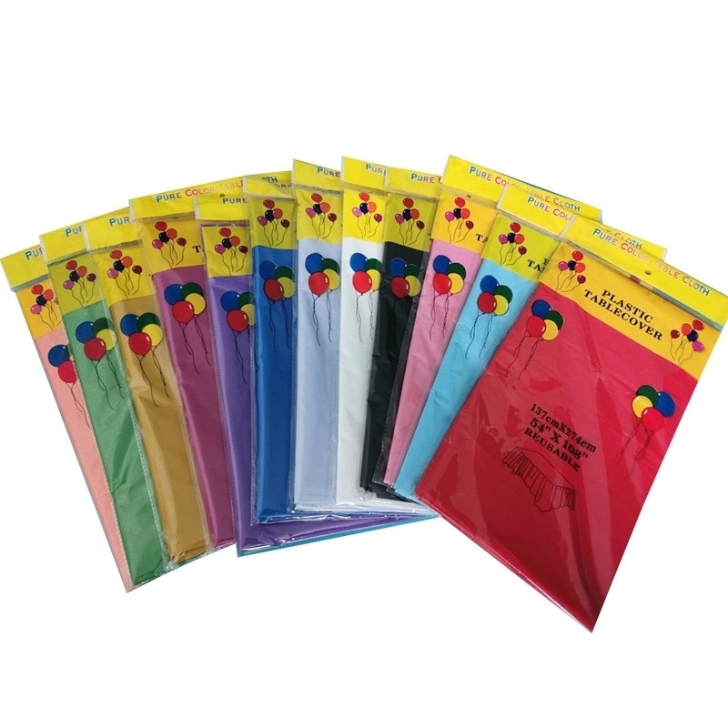 批发一次性桌布PEVA酒店餐厅一次性生日派对桌布甜品台纯色桌布