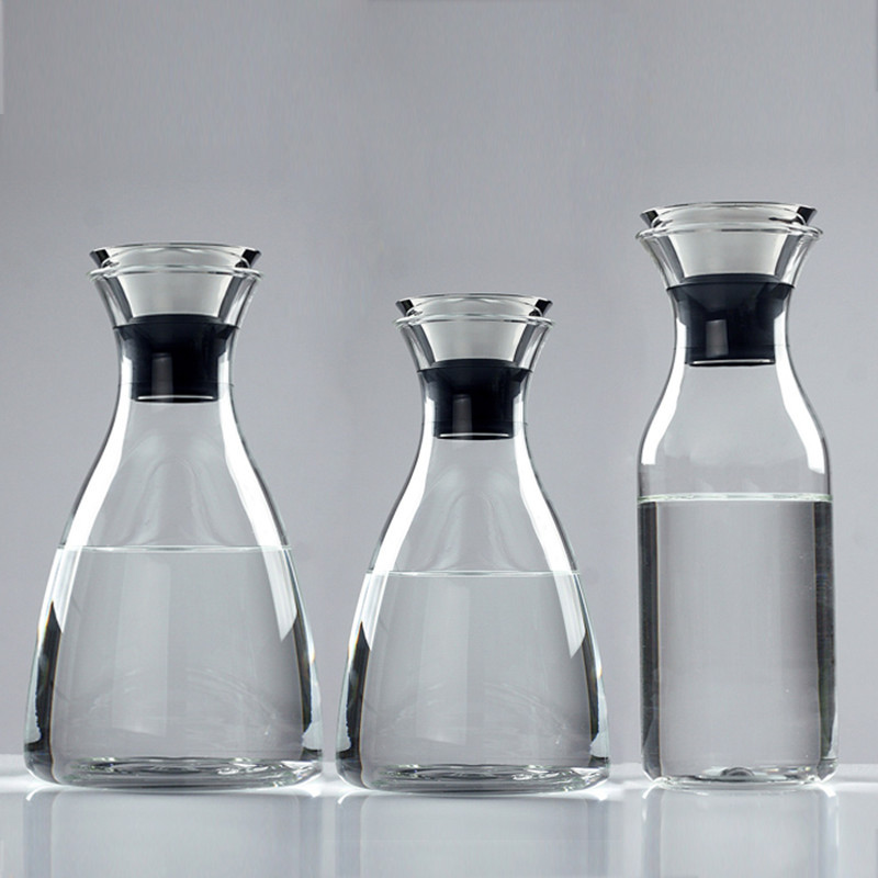Danish solo glass water cooler, heat and cold water cooler, large-capacity juice jug, glass water jug, creative Item Picture