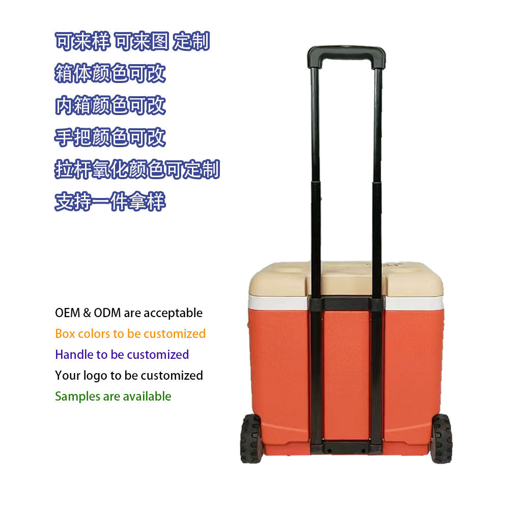 Green trolley with handle, insulated box, car refrigerator, small refrigerator with refrigeration, electric lunch box Specification image