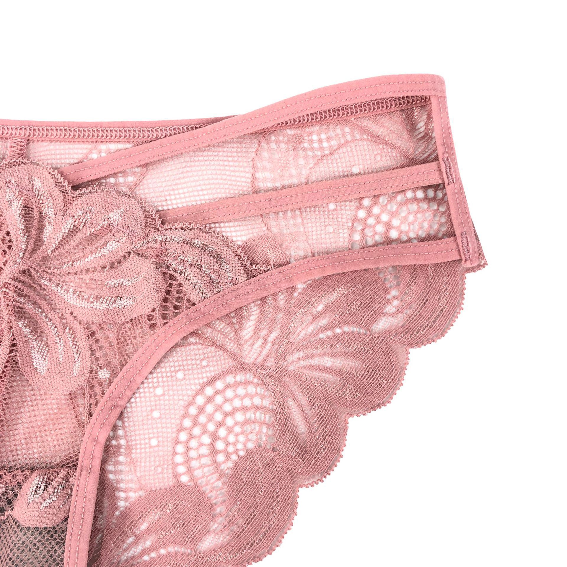 Best-selling French pure desire girl high-end lace sexy low-waisted seamless lace underpants, ladies' seductive triangle pants Specification image