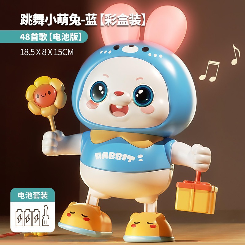 Juguetes para niños electric bailando bebé conejo bebé levanta la cabeza entrenamiento cantar interactivo aprender a escalar guía juguete sonido details Picture