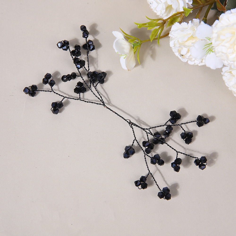 Handcrafted silk, crystal, beaded, copper wire, branches, leaves, ancient-style hair and headwear accessories, woven three-dimensional accessories from the manufacturer details Picture