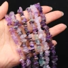 Wholesale of semi-finished DIY jewelry and handcrafted accessories made from natural crushed stone, amethyst and fluorite raw stones, beads with holes Specification image
