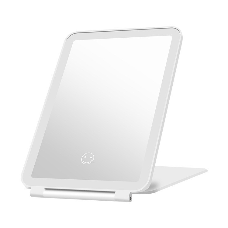 化妆镜镜子/镜子/化妆镜带灯/化妆镜/小镜子白底实物图