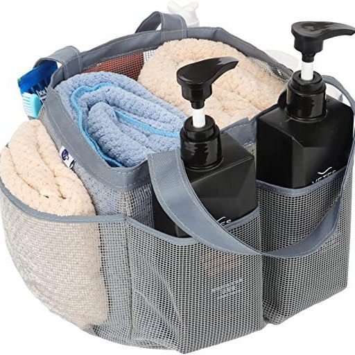 Travel portable hand-held beach bag, mesh toiletry bag, fitness bath bag, storage bag and makeup bag Item Picture
