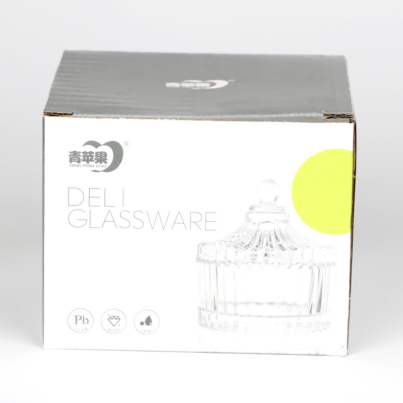 Wholesale of European-style creative green apple TG1060 glass small diamond sugar VAT, small Mongolian candy cup and crystal VAT ornaments Specification image
