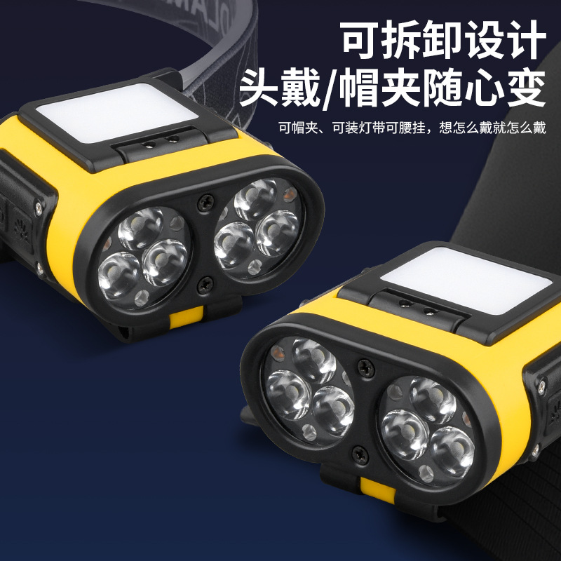 led sensor headlamp, outdoor strong light, long battery life, lithium battery, special night fishing lamp for outdoor fishing, head-mounted flashlight Application Scenario