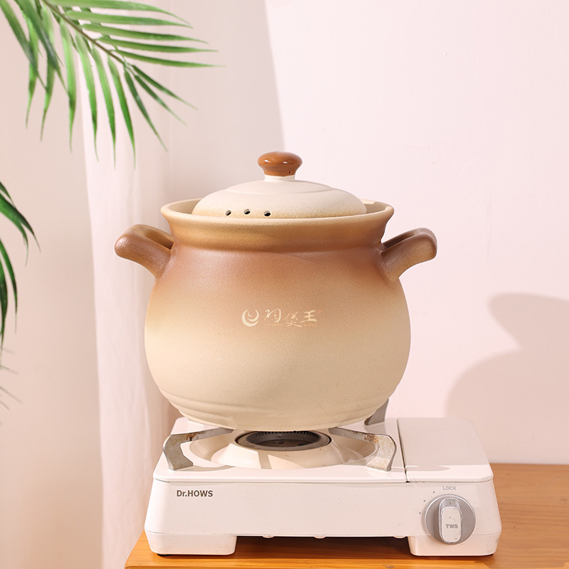 Tao Bao Wang large-capacity retro glazed reunion pot, ceramic clay pot, soup pot, household open flame soup pot, clay pot dry-cooking Item Picture
