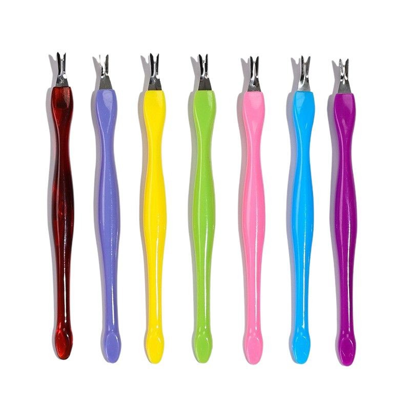 美甲死皮叉去死皮V型叉修指甲套装死皮叉推剪挫刀铲不锈钢死皮叉白底实物图