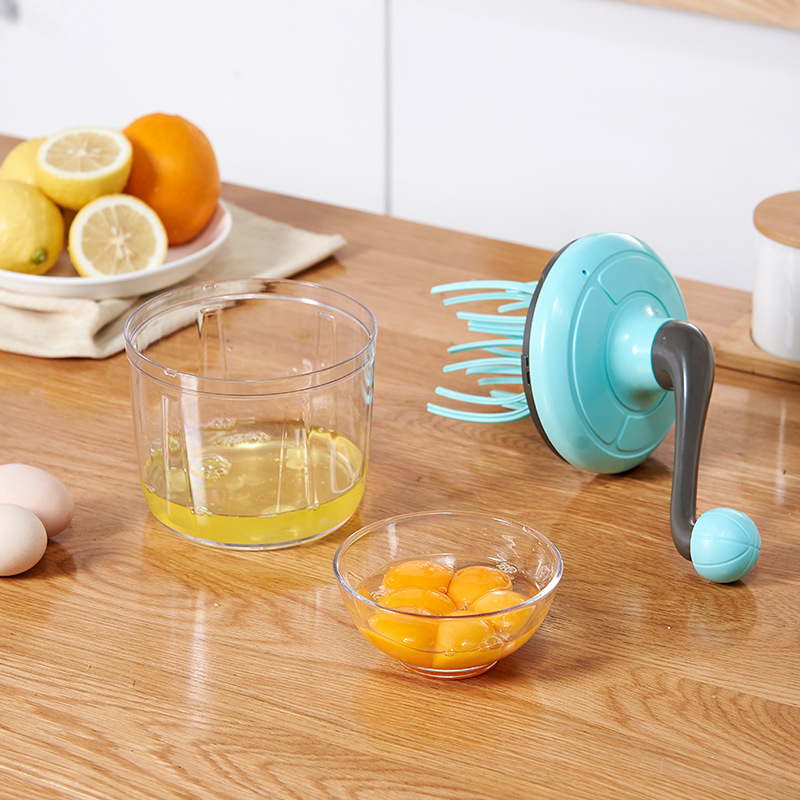 Home baking hand egg beater, cake cream mixer, egg white foaming machine, semi-automatic hand crank egg beater details Picture