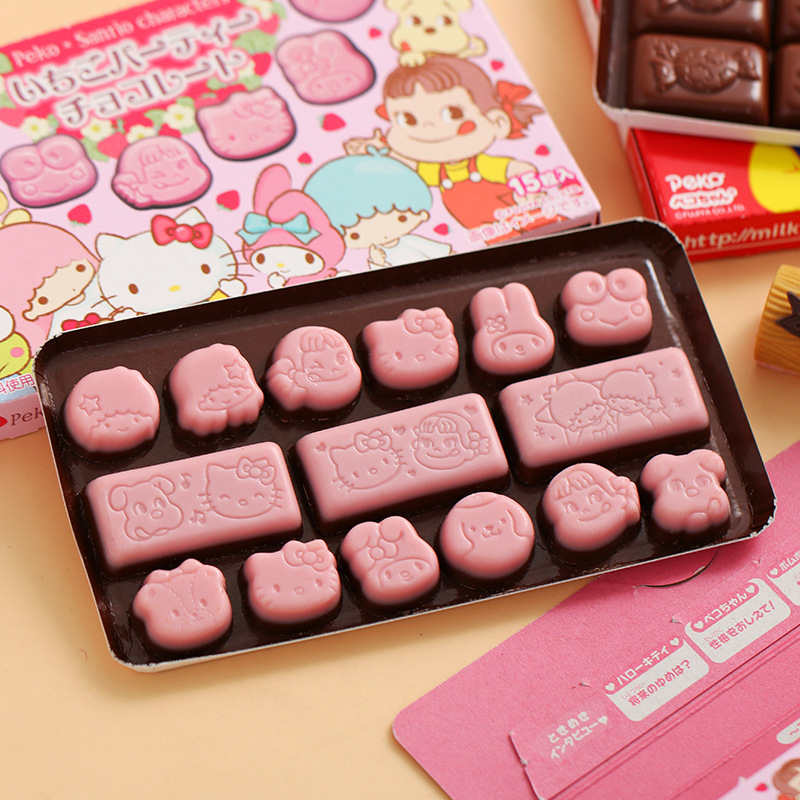 hellokitty Sanrio Strawberry Chocolate Hello Kitty kt Candy Children 40g*10 from the top Japanese imported snack brand