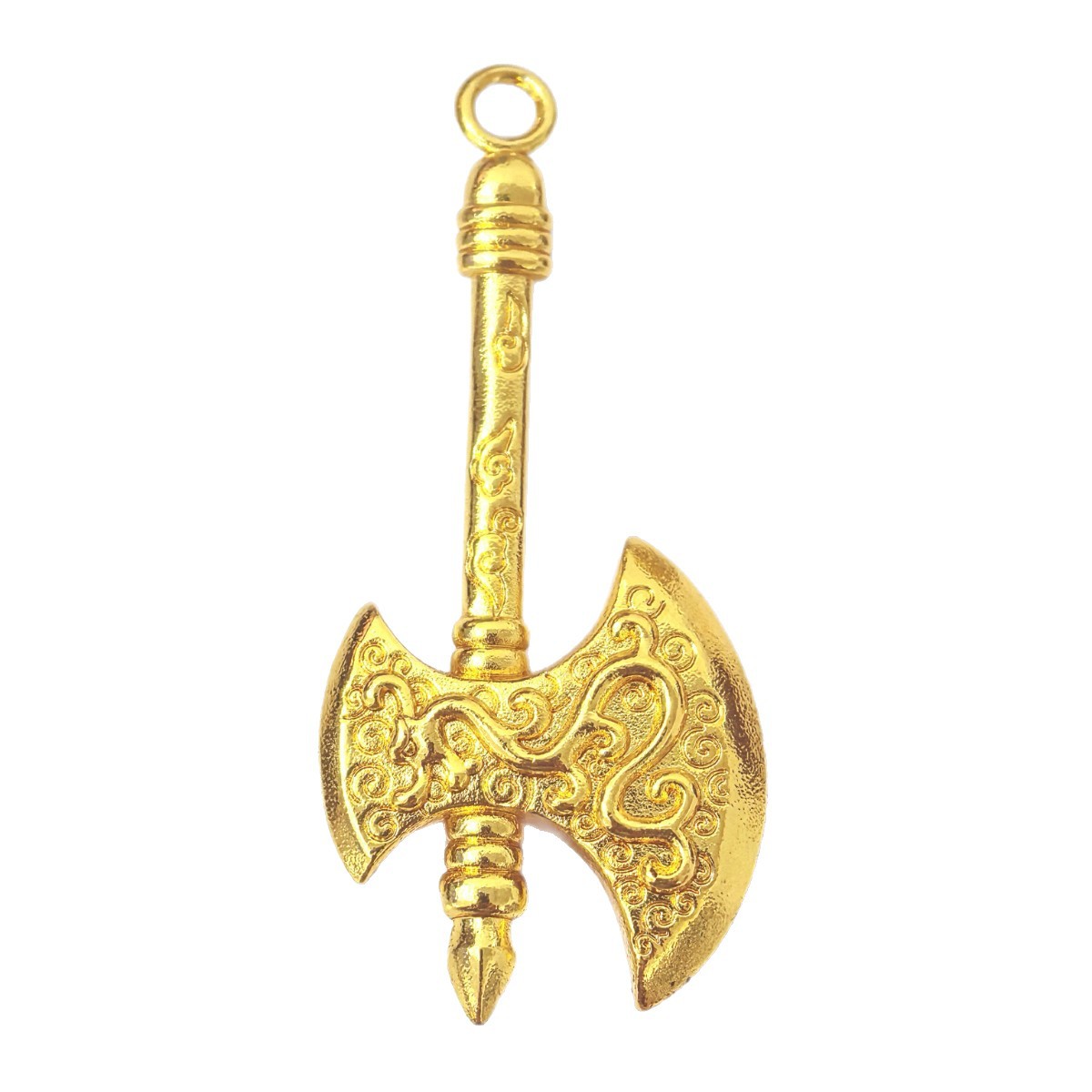 DIY ancient golden axe pendant, fashionable sweater chain, car key pendant Item Picture
