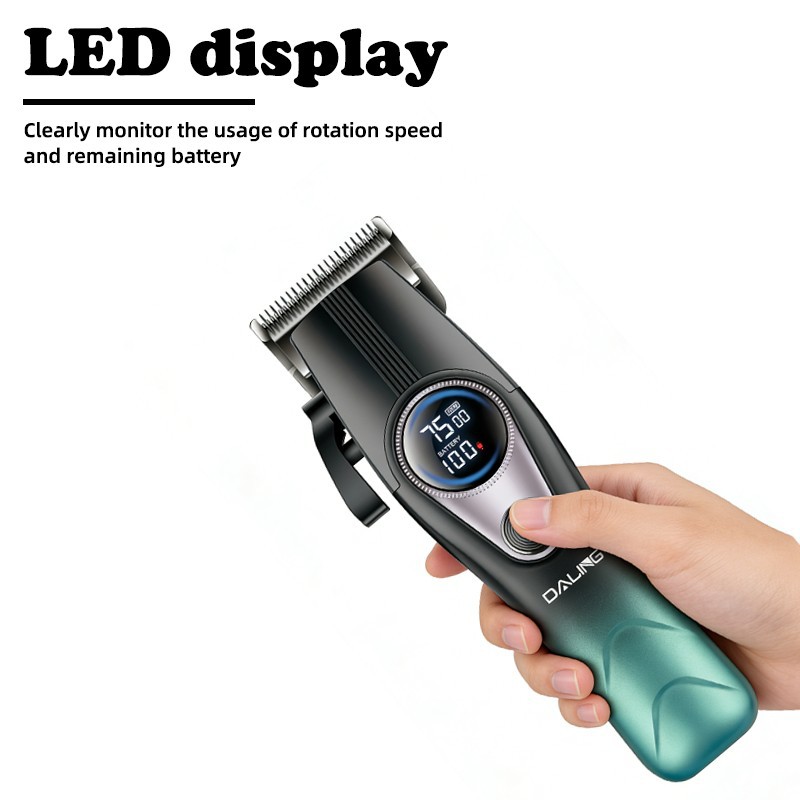 DALING darling 9509 hombre profesional 3in1 afeitado combo set viene con pantalla digital USB recargable aceite cabeza corte details Picture