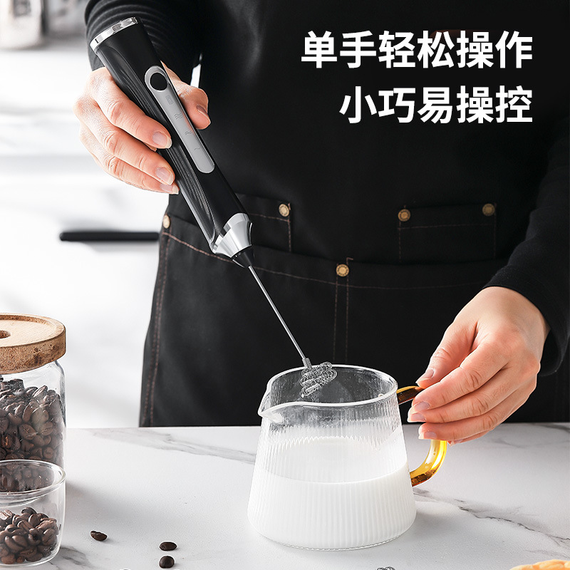 电动奶泡器打蛋器咖啡家用烘焙牛奶泡机奶油打发器手持小型搅拌棒