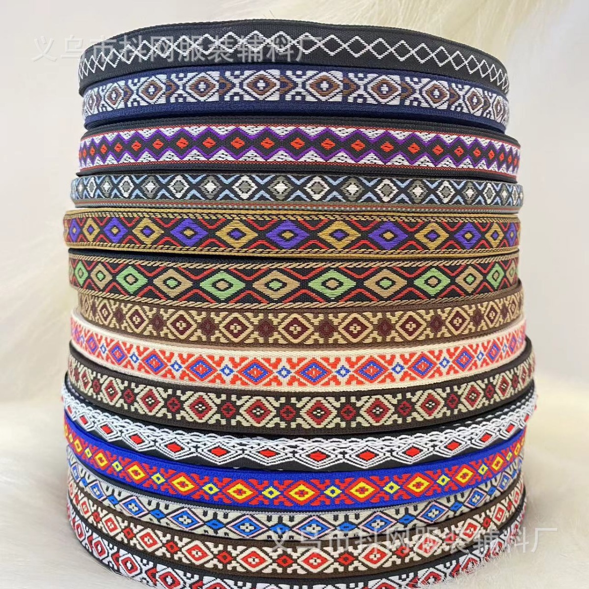 1.0--1.3cm多款式民族风复古提花刺绣织带民族演出服装服饰辅料