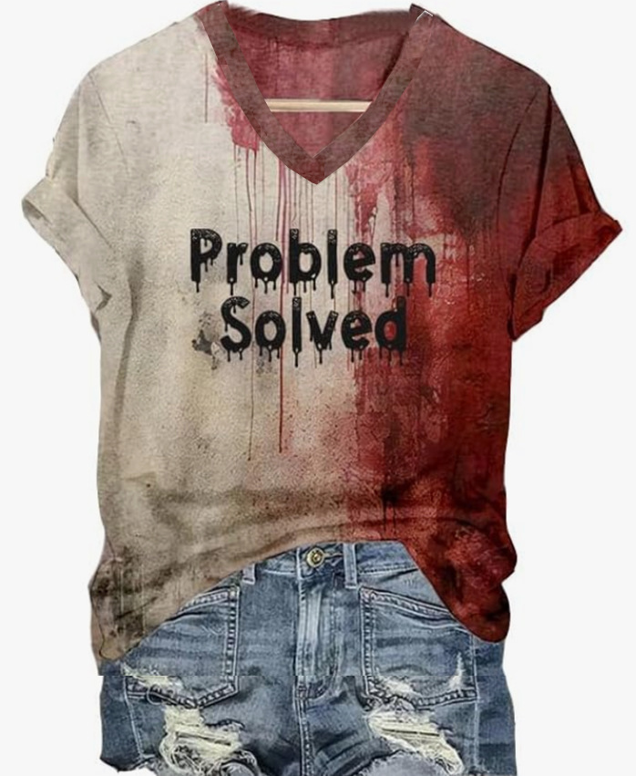 Cross-border e-commerce Amazon printed color cotton T-shirt for women's top in foreign trade Specification image