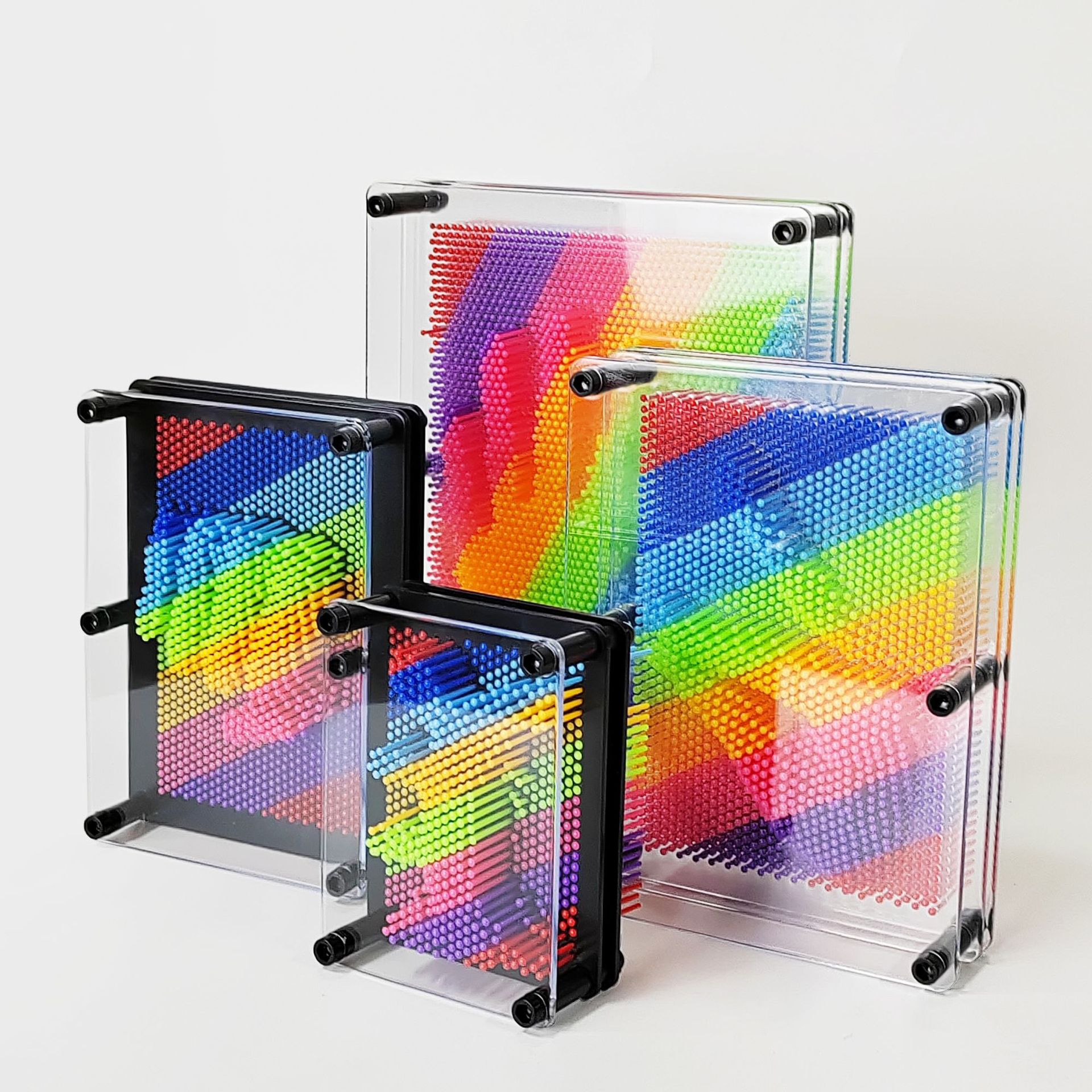 我的世界彩色磁力珠拼图透明框架结构磁力片魔方积木