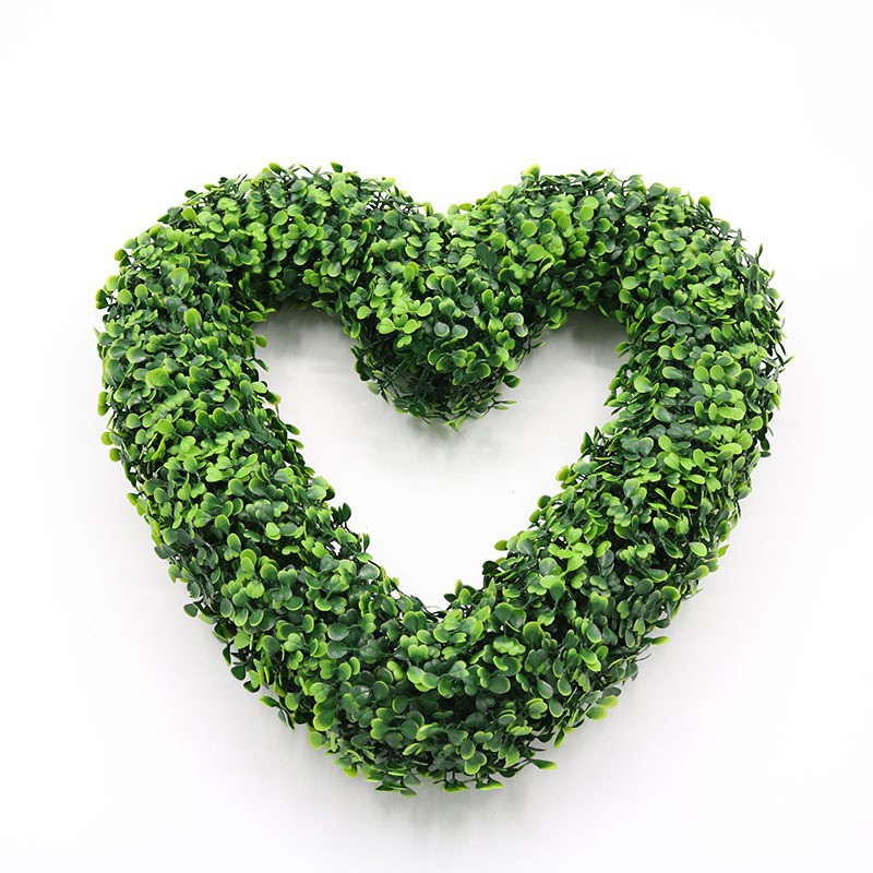 仿真花生草爱心花环家居吊顶橱窗植物装饰花环门挂配件厂家批发仿真植物仿真花客厅摆件家居摆件产品图