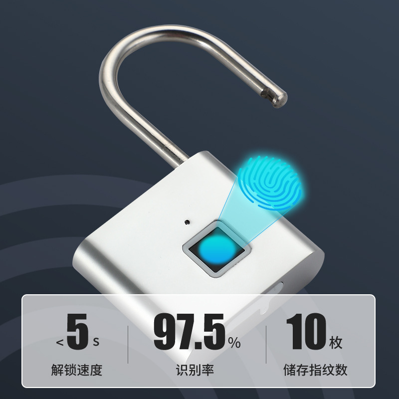 Intelligent fingerprint padlock, outdoor waterproof and anti-rust padlock, intelligent electronic padlock head, door anti-theft password lock, cabinet Application Scenario