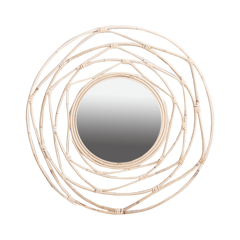 Bohemian grass and rattan woven wall and wall decoration hangers, round wall hangers and wall decorations for the living room and rooms of the homestay Item Picture