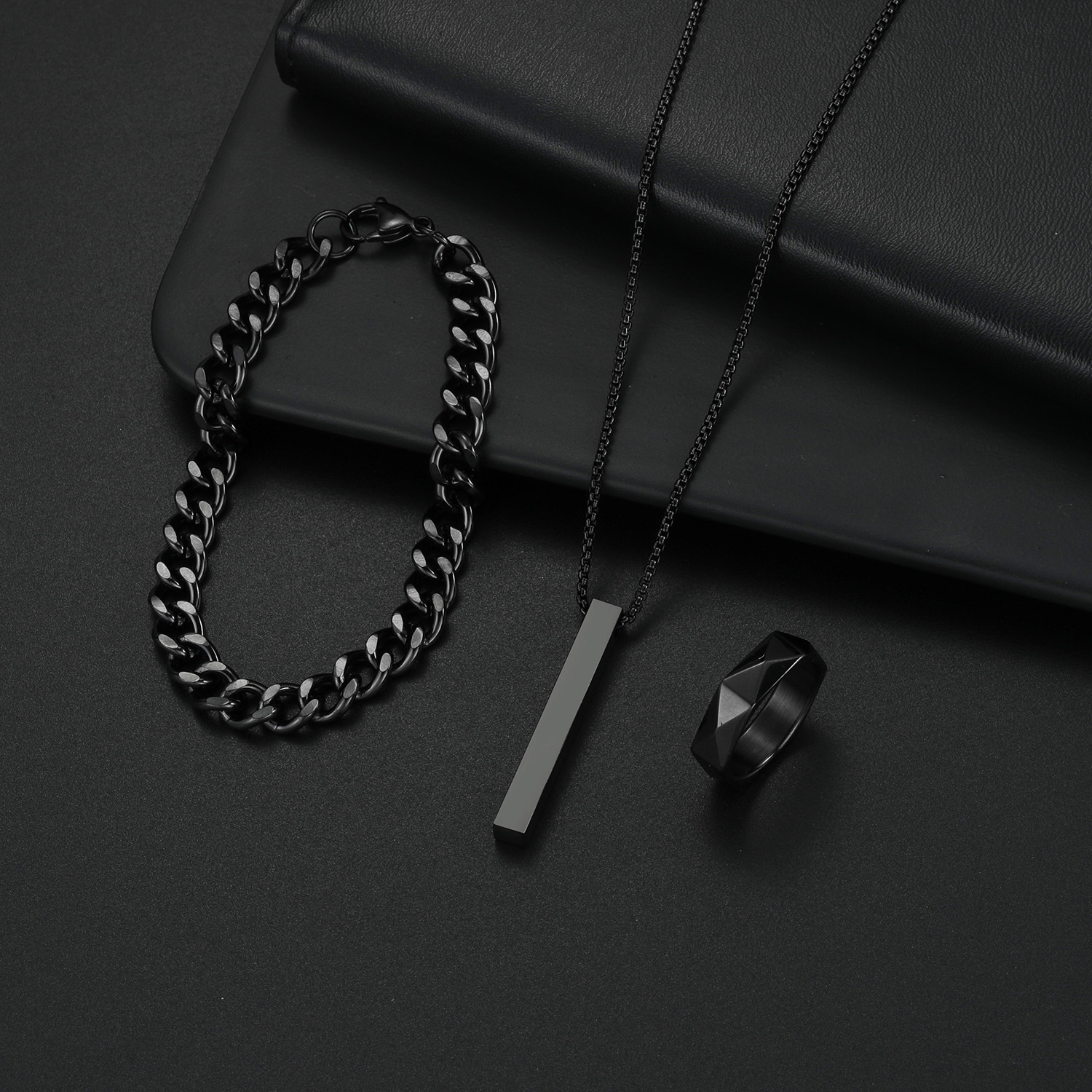 The new 24-year cross-border bestseller from Europe and America, a geometric minimalist three-piece set for both men and women, is a best-selling item on Amazon details Picture