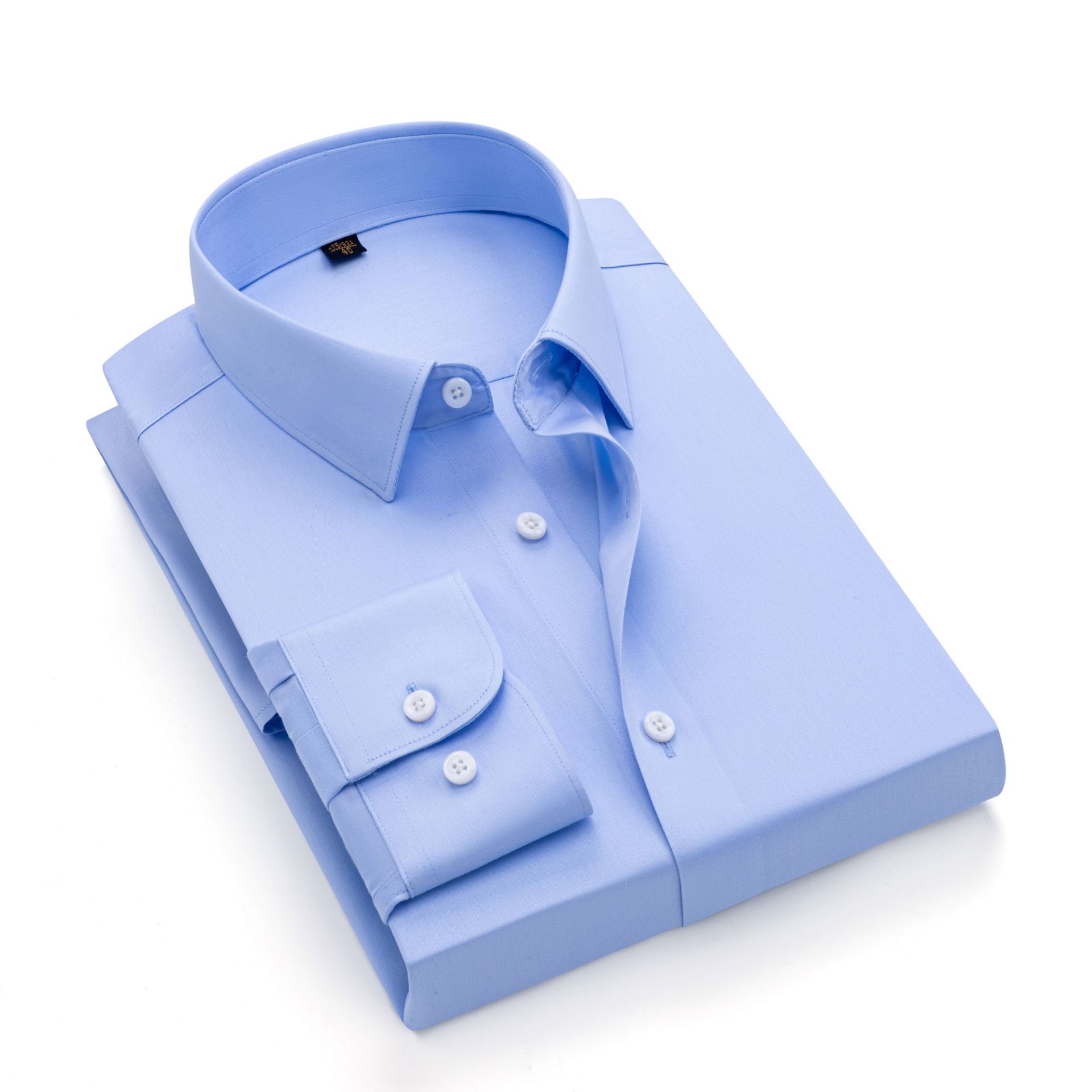 140支三股纯棉男衬衫 男士高级感夏天长袖通勤商务DP成衣免烫衬衣