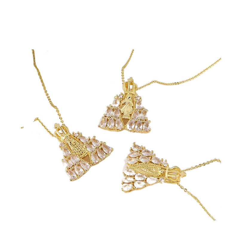 项链/不锈钢项链/首饰/沙金/珍珠项链白底实物图