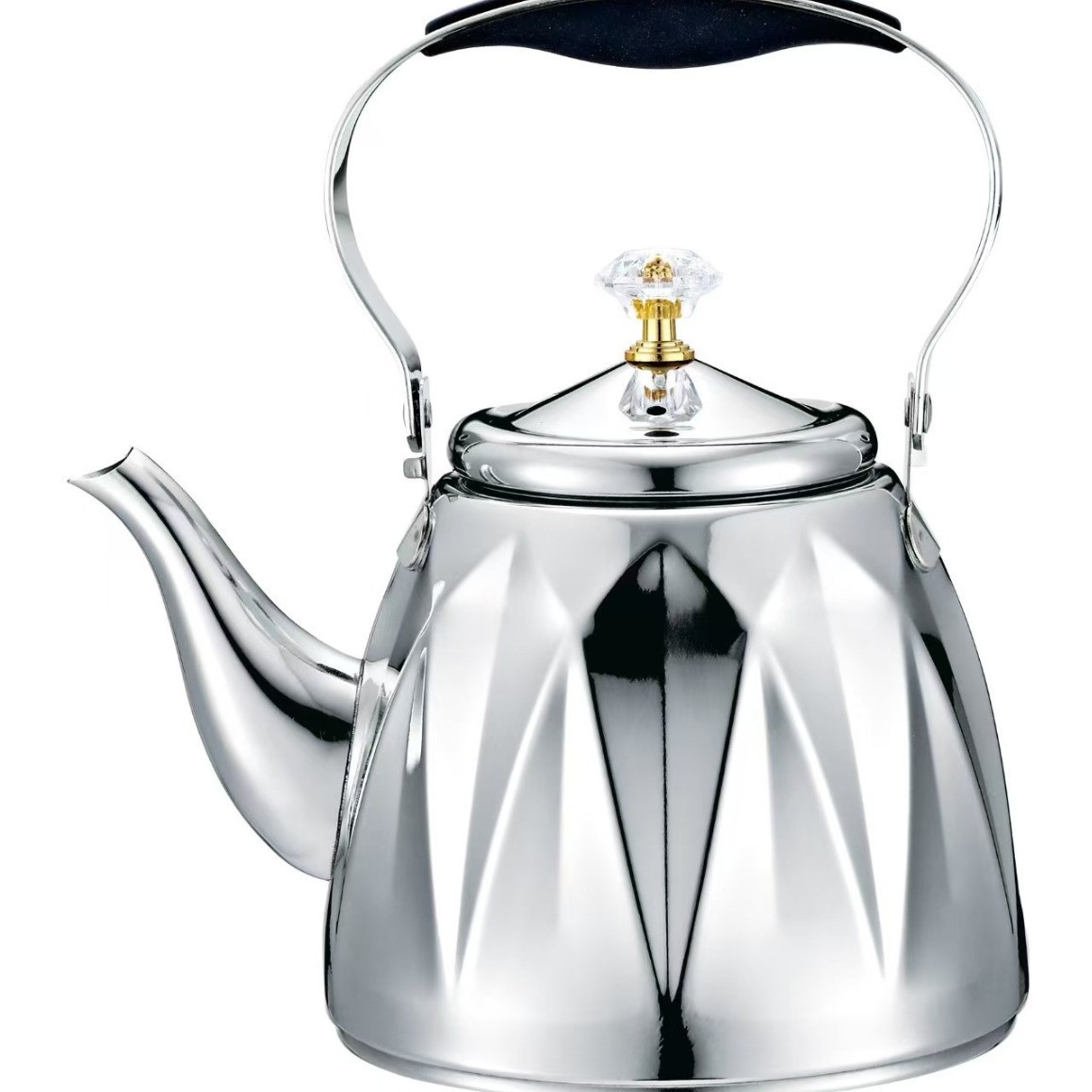 New thickened stainless steel kettle, household kettle with lid for boiling water, multi-functional teapot for hotels, restaurants and eons Item Picture