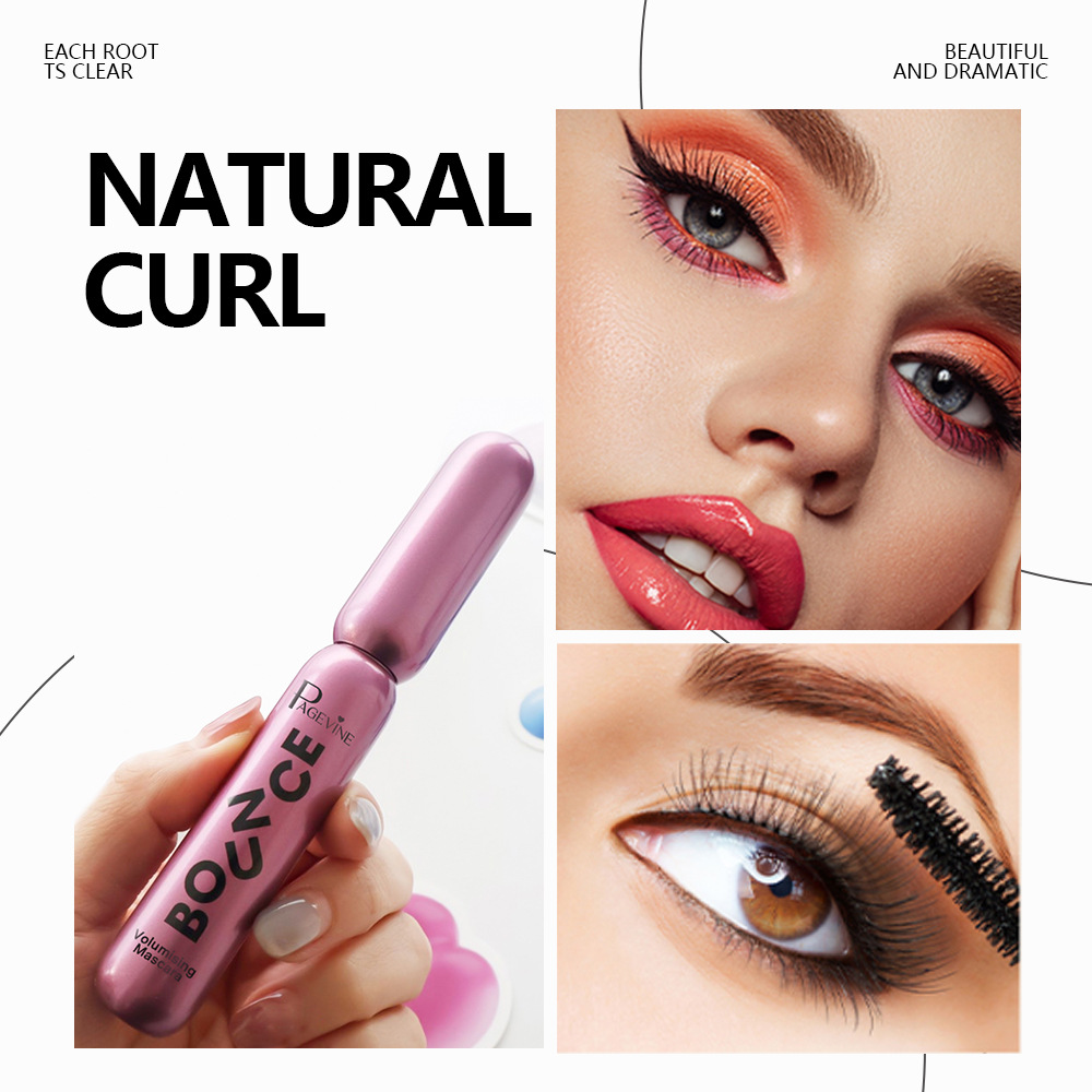 Cross-border PAGE VINE long-lasting and non-staining mascara, Thick and curling mascara, Natural makeup effect, exclusively for export Application Scenario