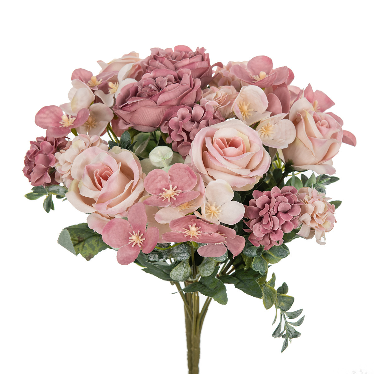 仿真花DIY发饰配件/假花/5朵塑膠花/仿真花/假花批发白底实物图