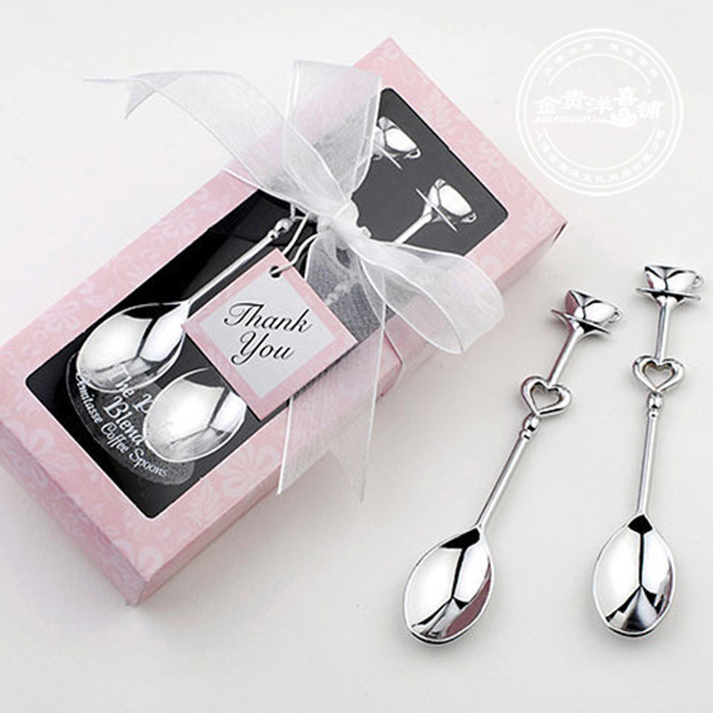 Wedding gifts, wedding return gifts, practical small gifts, love couple coffee spoons, stainless steel tableware advertising promotion