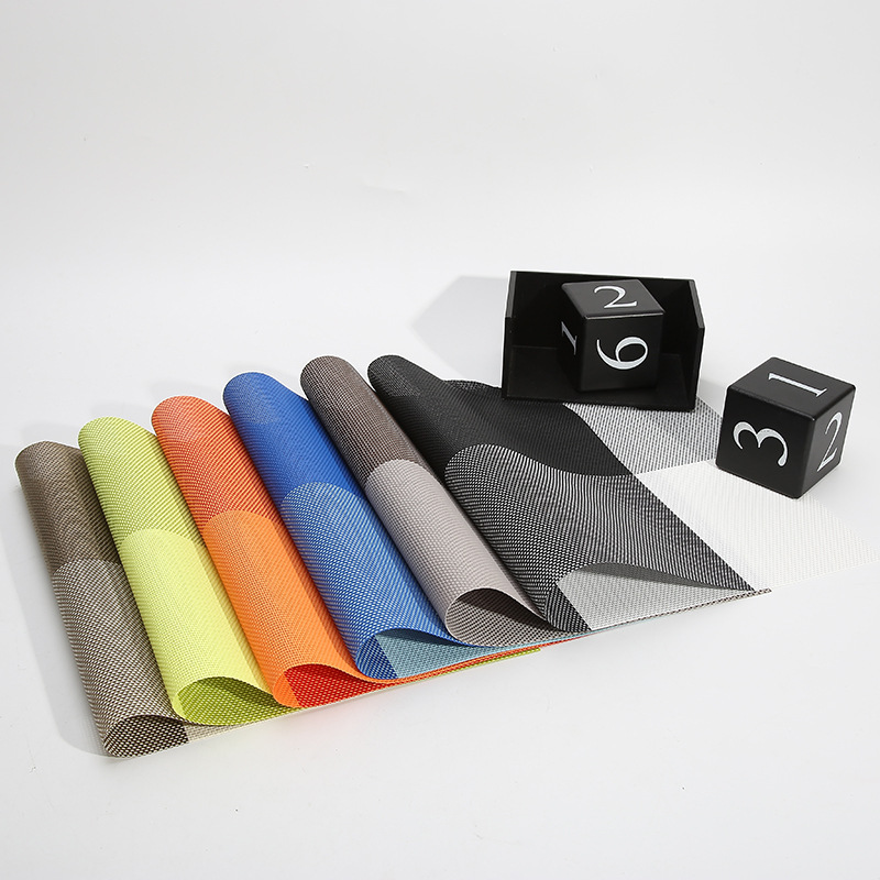 简约拼色餐垫 隔热 欧式PVC餐桌垫免洗盘碗碟西餐垫2*1防滑