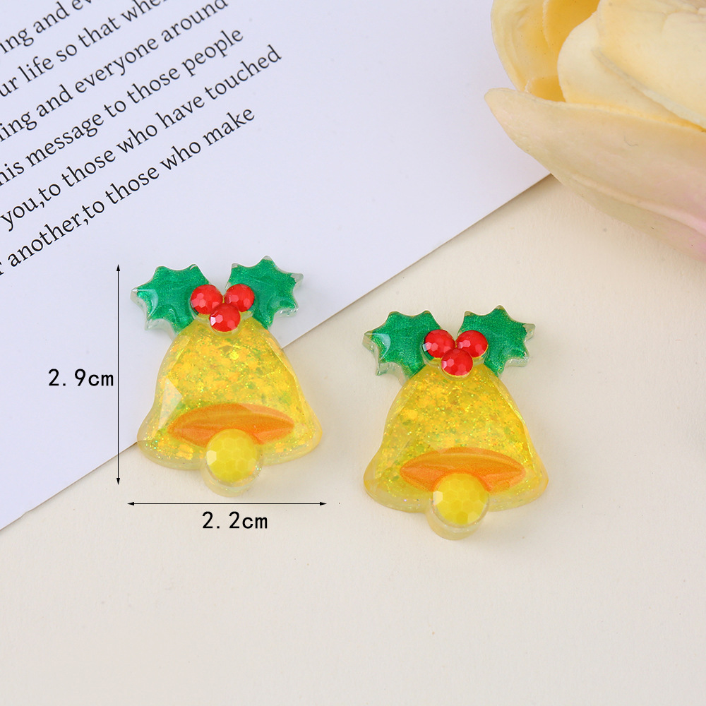 New Christmas epoxy resin AB glue accessories, cartoon star snowman decoration materials, DIY phone cases, hairpins and headwear materials Specification image