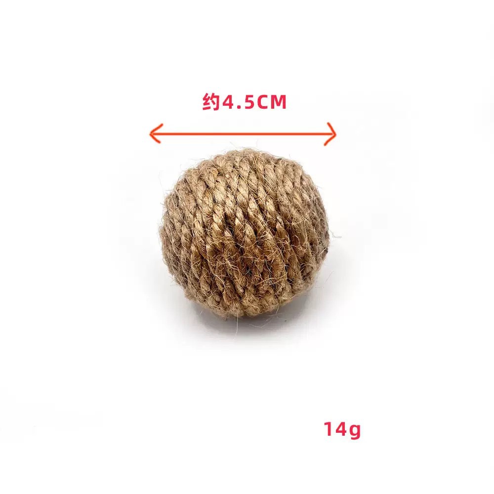 Pet cat toys, Christmas pet supplies, jute rope balls, jute material cat toy balls, rolling sound-making toys Specification image