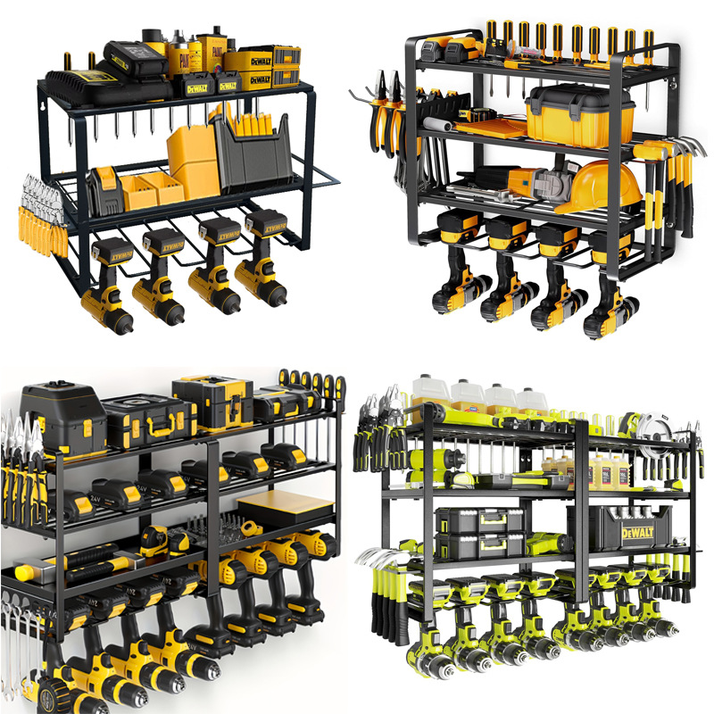 Amazon's best-selling garage wall-mounted four-slot, seven-slot, eight-slot and twelve-slot heavy-duty electric drill tool storage racks Specification image