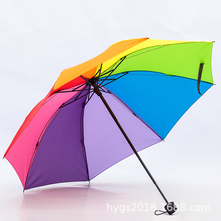 Factory wholesale three-fold flat-edge rainbow bump fabric umbrellas, sunshades, sun umbrellas, ladies' umbrellas and gift umbrellas