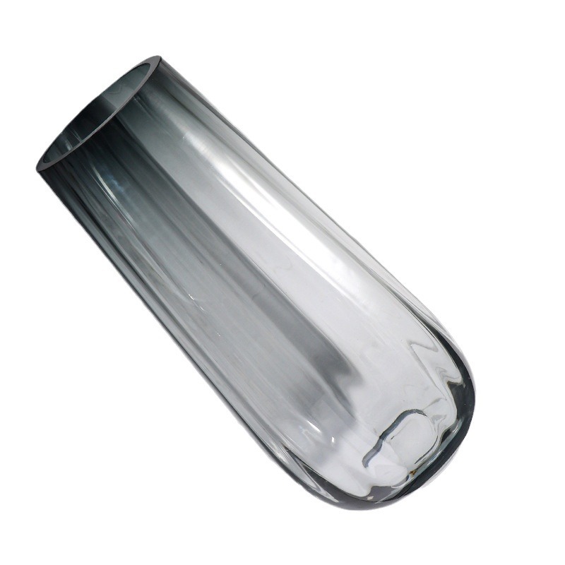 The creative, simple and large glass vase with a high aesthetic level is a living room decoration. The Ins-style vase and flower arrangement exude an extremely high-end feel Item Picture