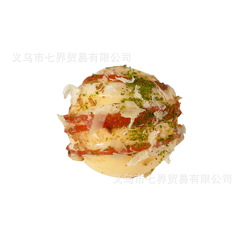 Realistic takoyaki soft rubber tpr creative pretend play toy prank food play Item Picture