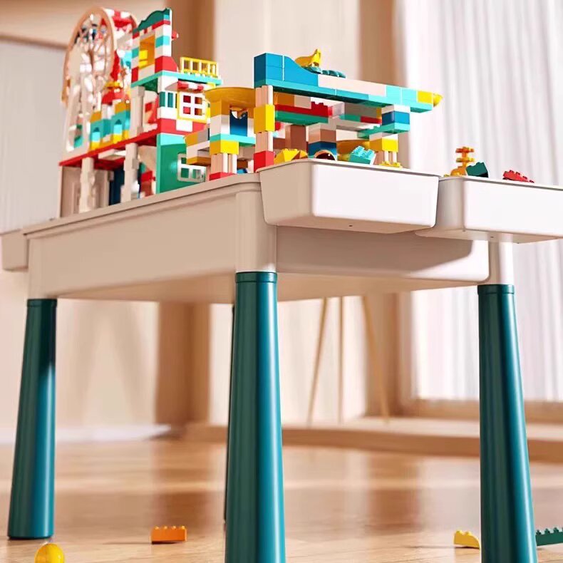 Large-sized building blocks compatible with LEGO children's block tables, early education learning desks for babies aged 3-6, and educational assembly toys Specification image