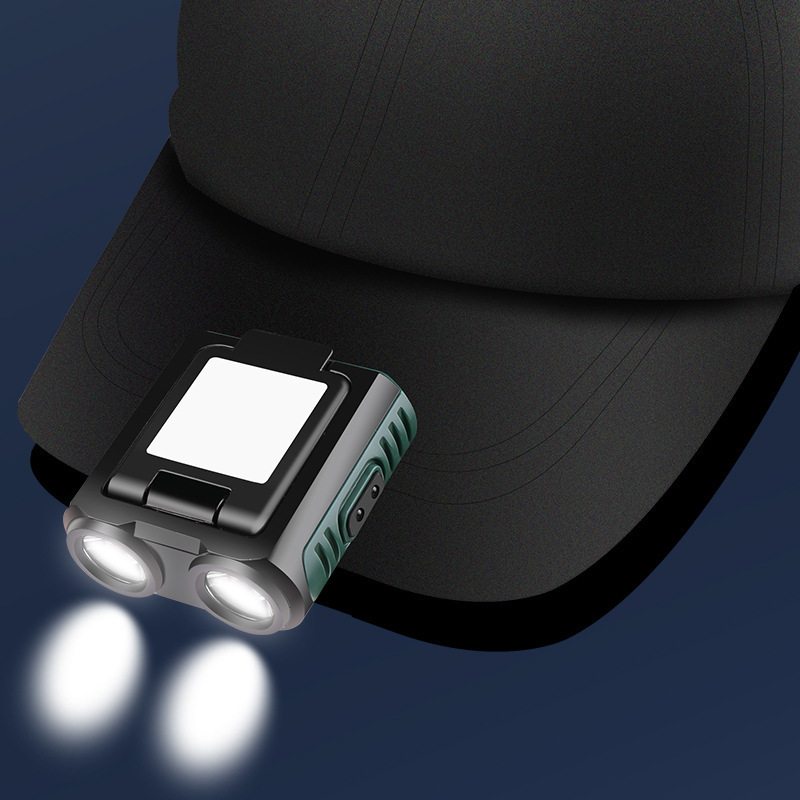 New cross-border induction cap light, USB charging, outdoor waterproof cap brim light, head with night fishing light, LED strong light head Item Picture