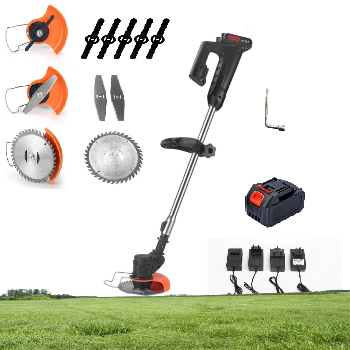 锂电动除草机割草机充电式多功能开荒园林除草神器打草机割灌机