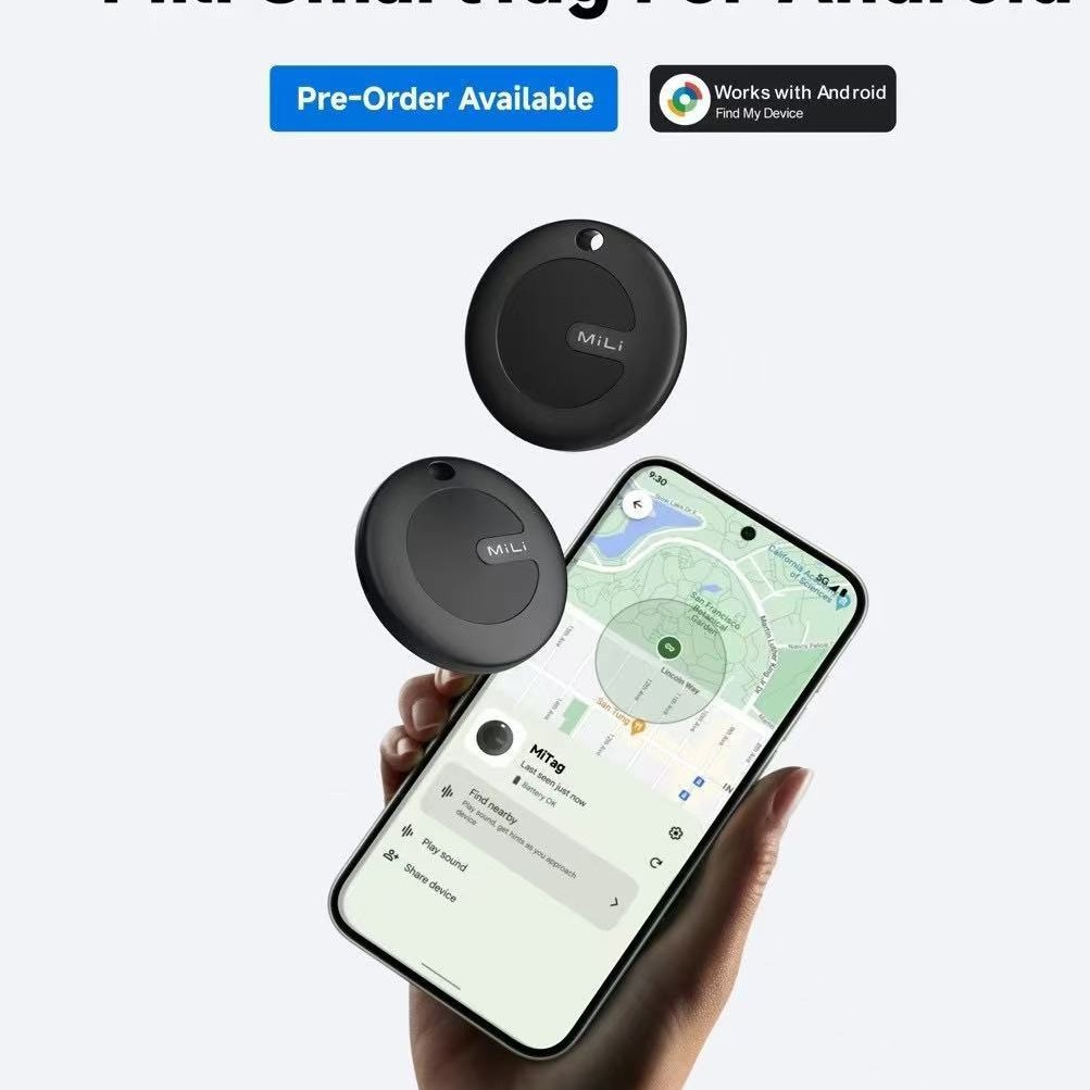 MiLi安卓手机谷歌系统物品防丢器智能全球防丢器MiTag亚马逊钥匙扣防丢器老年电子哨子钥匙扣防丢器宠物老年防丢器