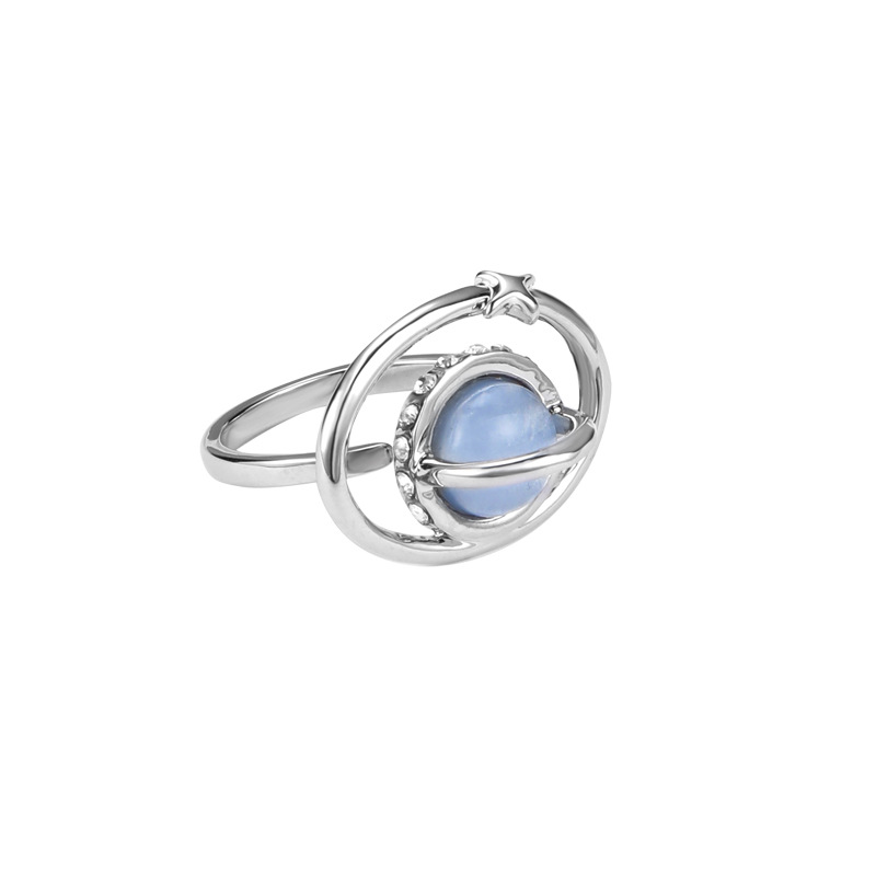 Original design of a planetary ring for women, a unique, light luxury and high-end look, with a distinctive, exquisite and individual open index finger ring Item Picture